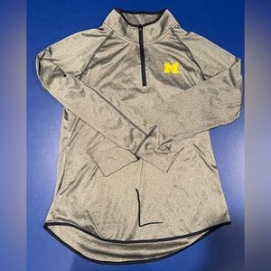Gray Michigan 1/4 Zip